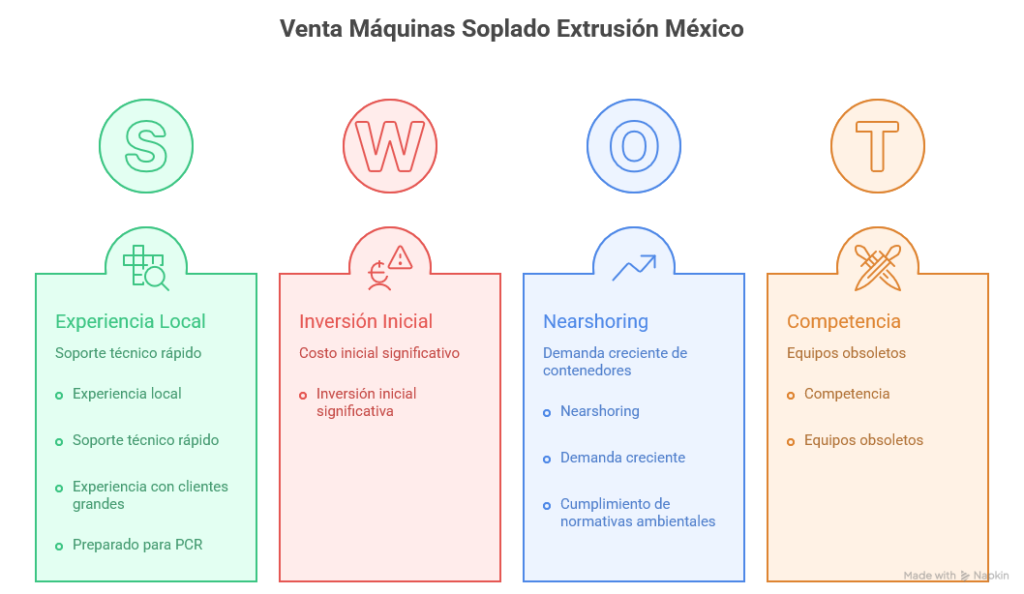 Venta Máquinas Soplado Extrusión México